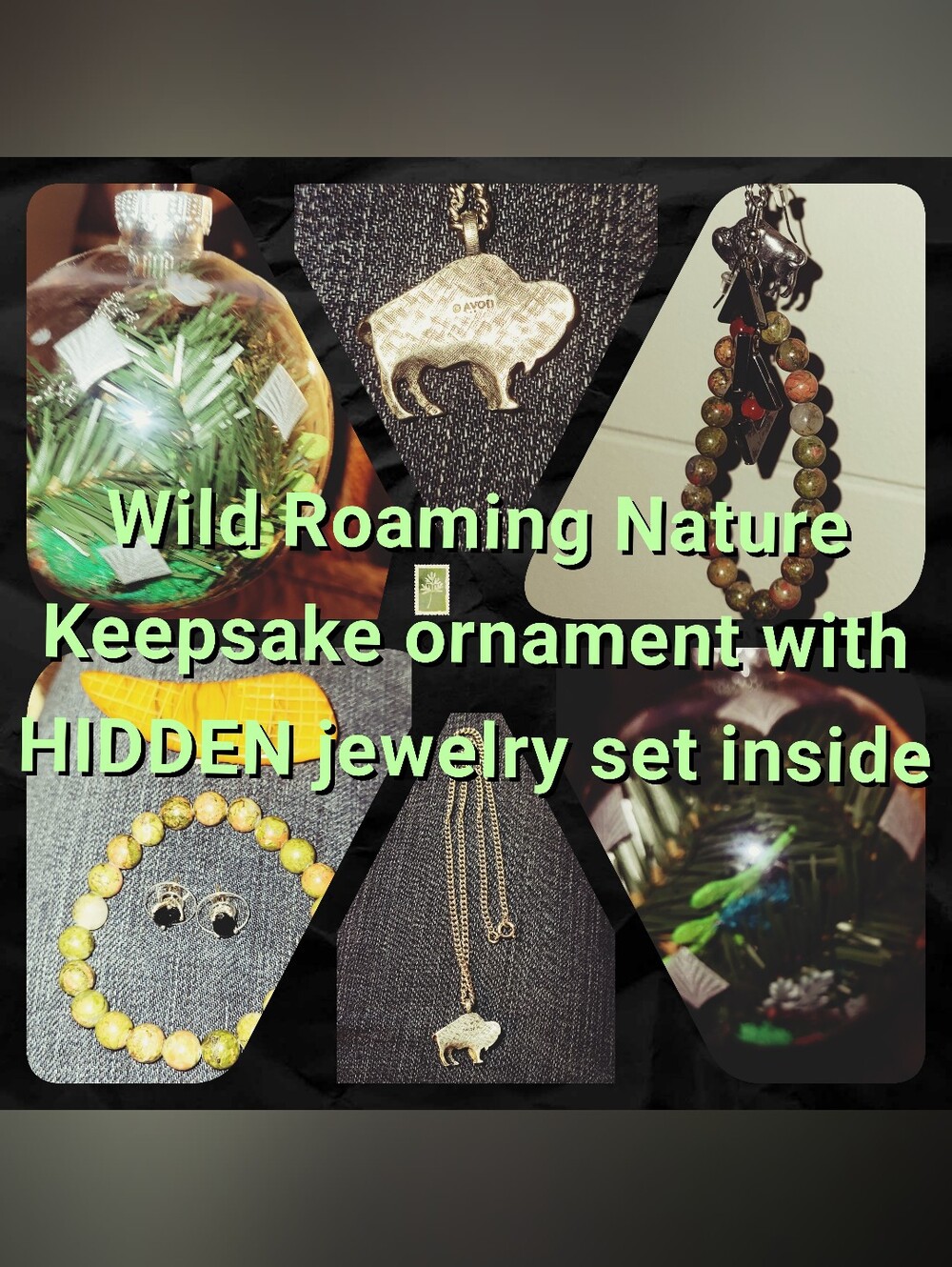 Wild Roaming Nature Keepsake Ornament With HIDDEN jewelry Set Inside